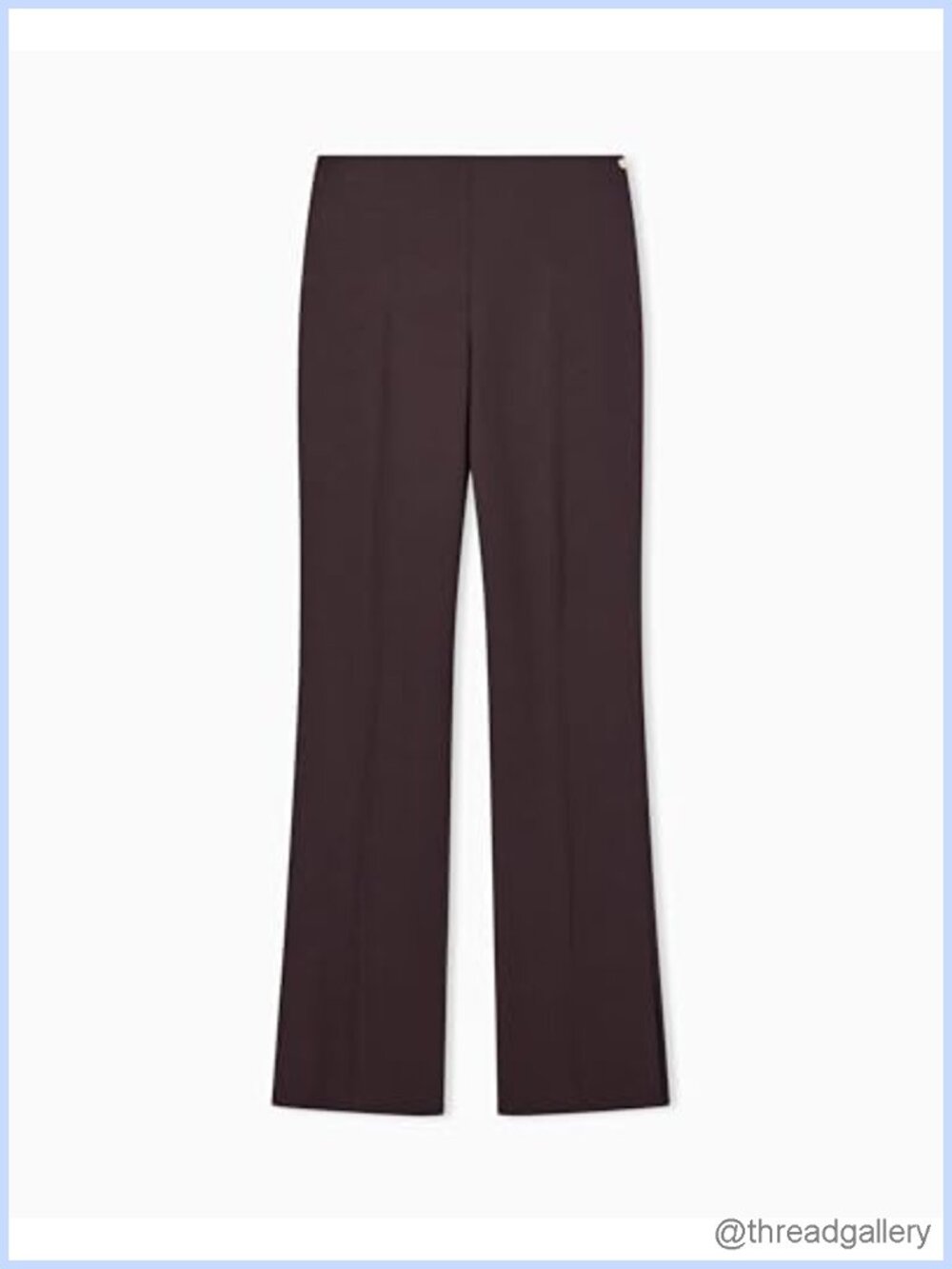 Flared Leg Trousers 100% Polyester Mid Rise Drawstring - Picture 4 of 6